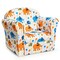 Kids Armrest Upholstered Sofa Chair with Cute Patterns with Wide Backrest